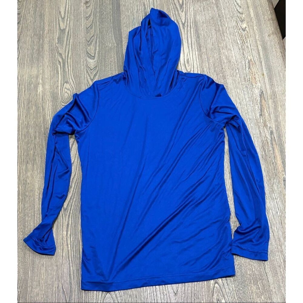 Team 365 Womens Zone Performance Long Sleeve Hooded T-Shirt Royal Blue Size M